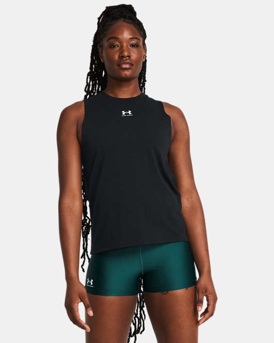 Women's UA Rival Muscle Tank in Black image number 0